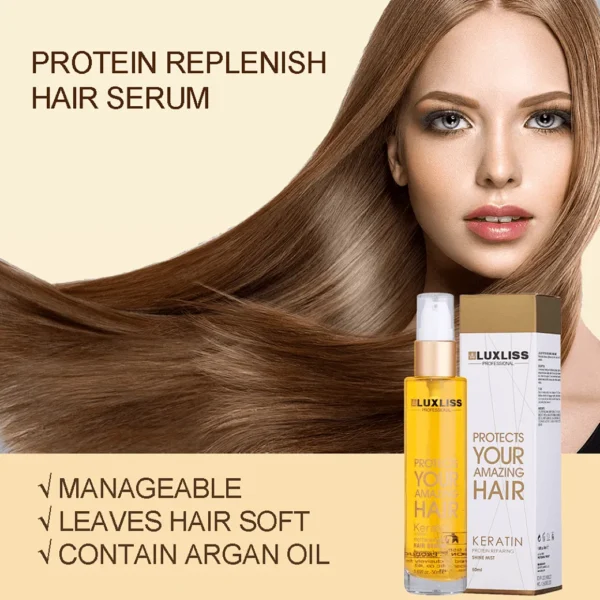 LUXLISS Keratin Protein Replenish Hair Serum 50ML - Image 5