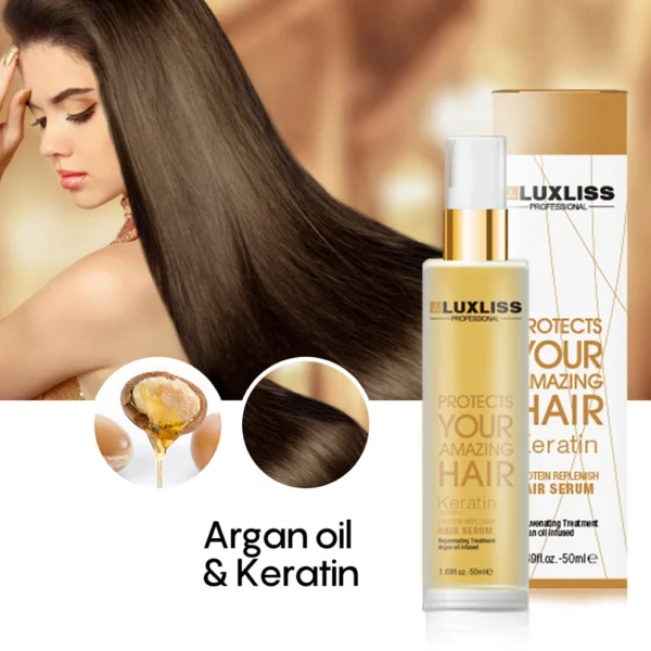 LUXLISS Keratin Protein Replenish Hair Serum 50ML - Image 6
