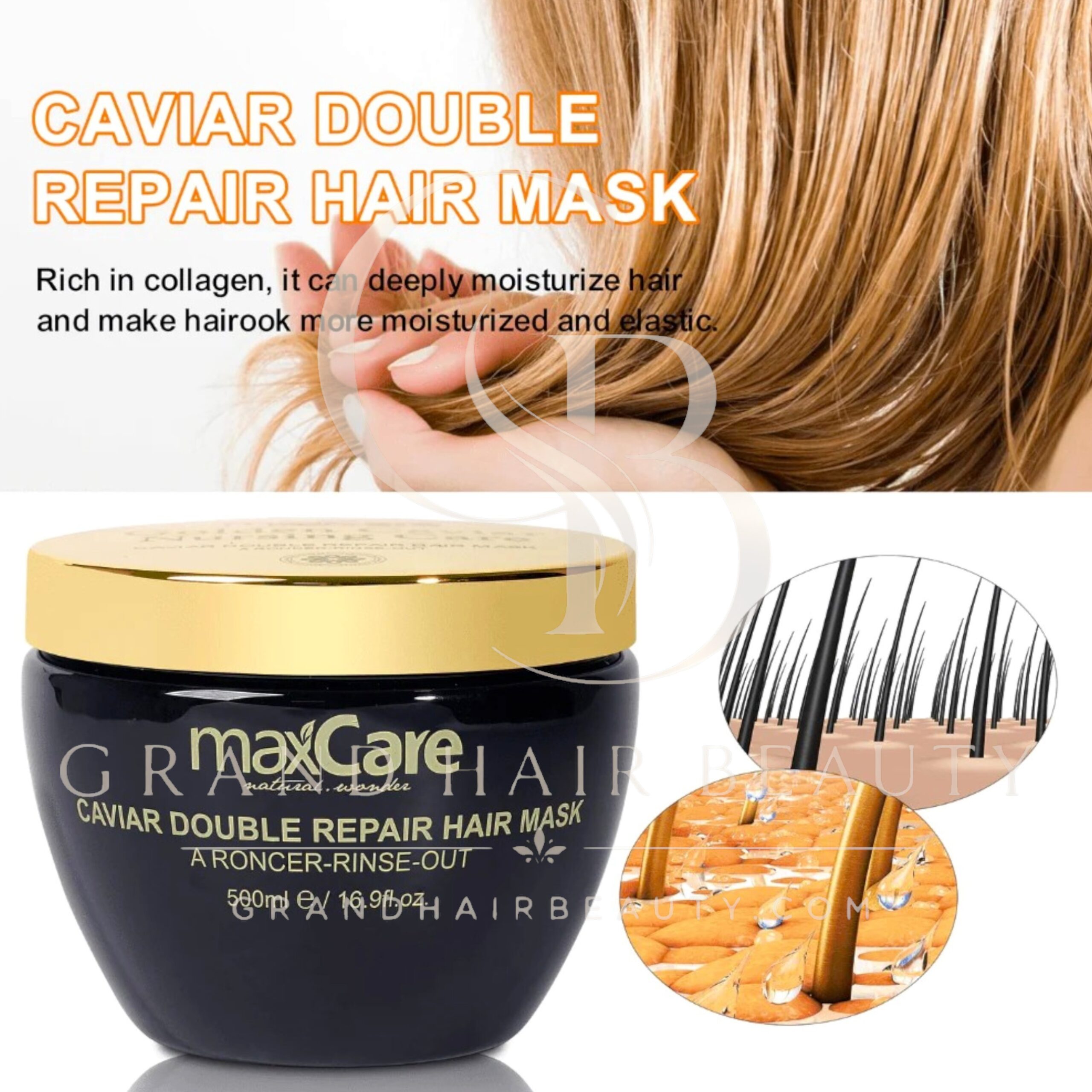 Maxcare Caviar Double Repair Hair Mask 500ml - Image 3